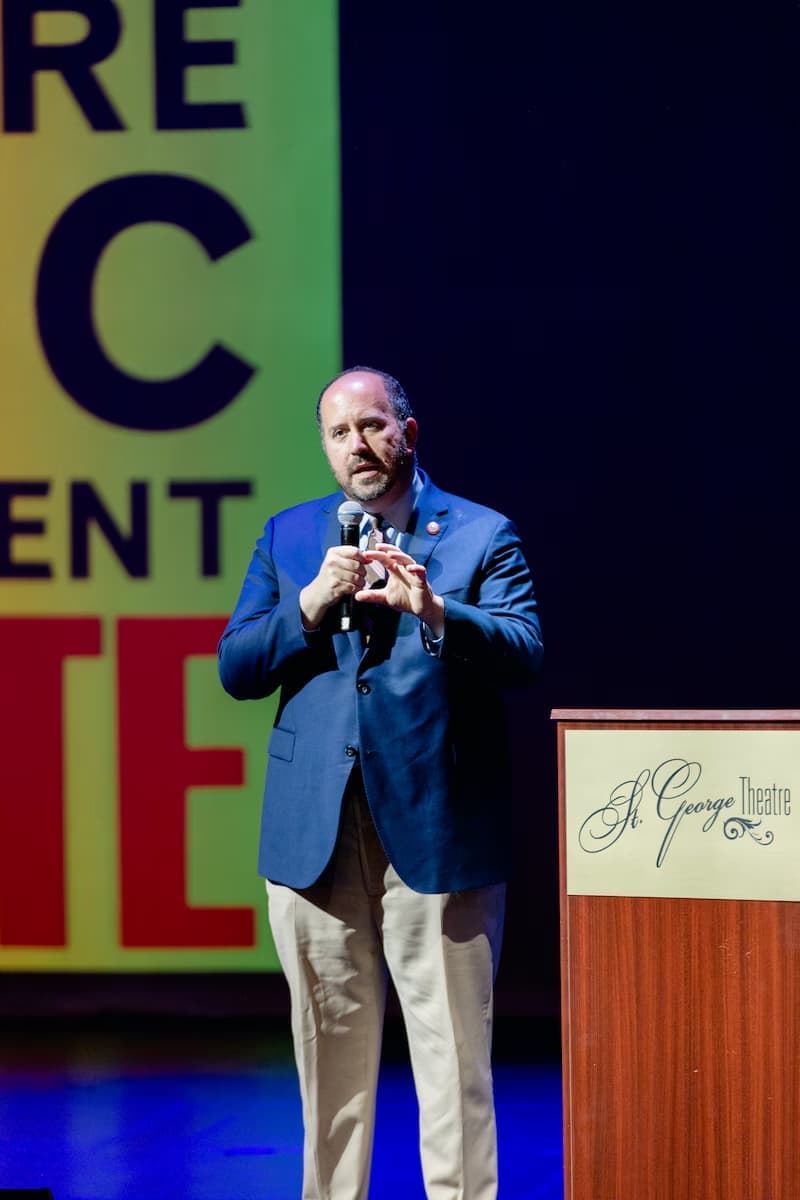 Scene from the 20th Annual Youth Empowerment Summit at the St. George Theatre.