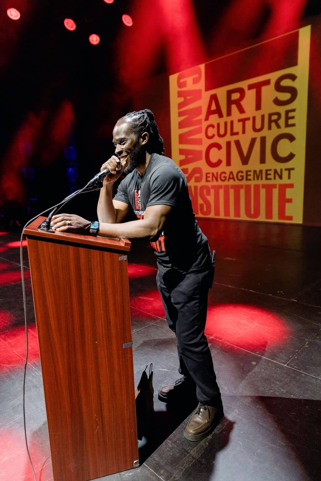 Scene from the 20th Annual Youth Empowerment Summit at the St. George Theatre.