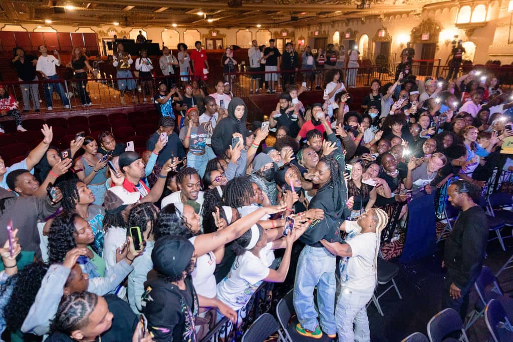 Scene from the 20th Annual Youth Empowerment Summit at the St. George Theatre.