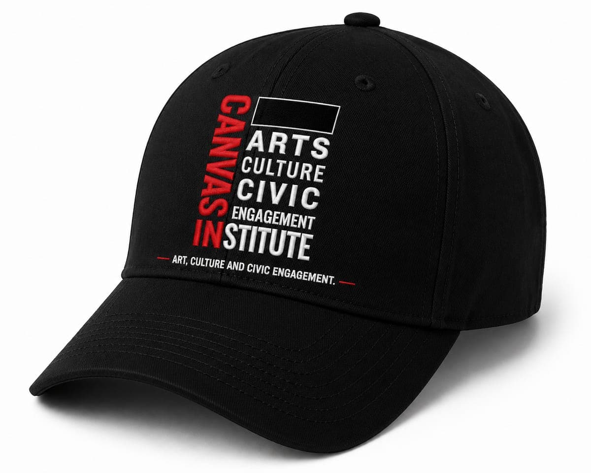 Black embroidered Canvas Institute baseball cap.